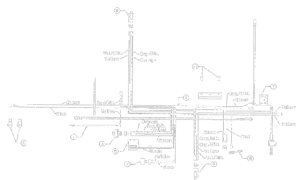 Electrical Diagram and Parts List for 13AH660F301 1999 Yard Machines Lawn Tractor